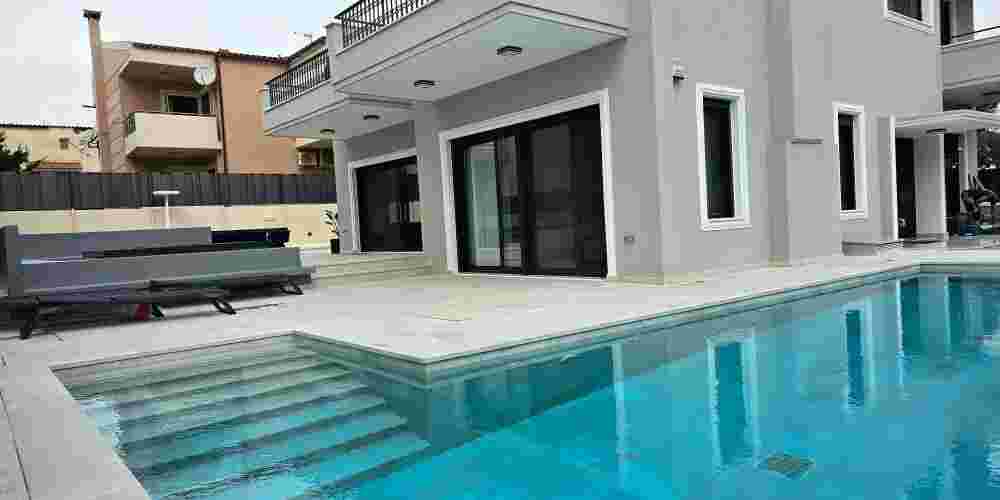 Αγιά Παρασκευή κουφώματα αλουμίνιου χρώμα Ammos RAL 7024