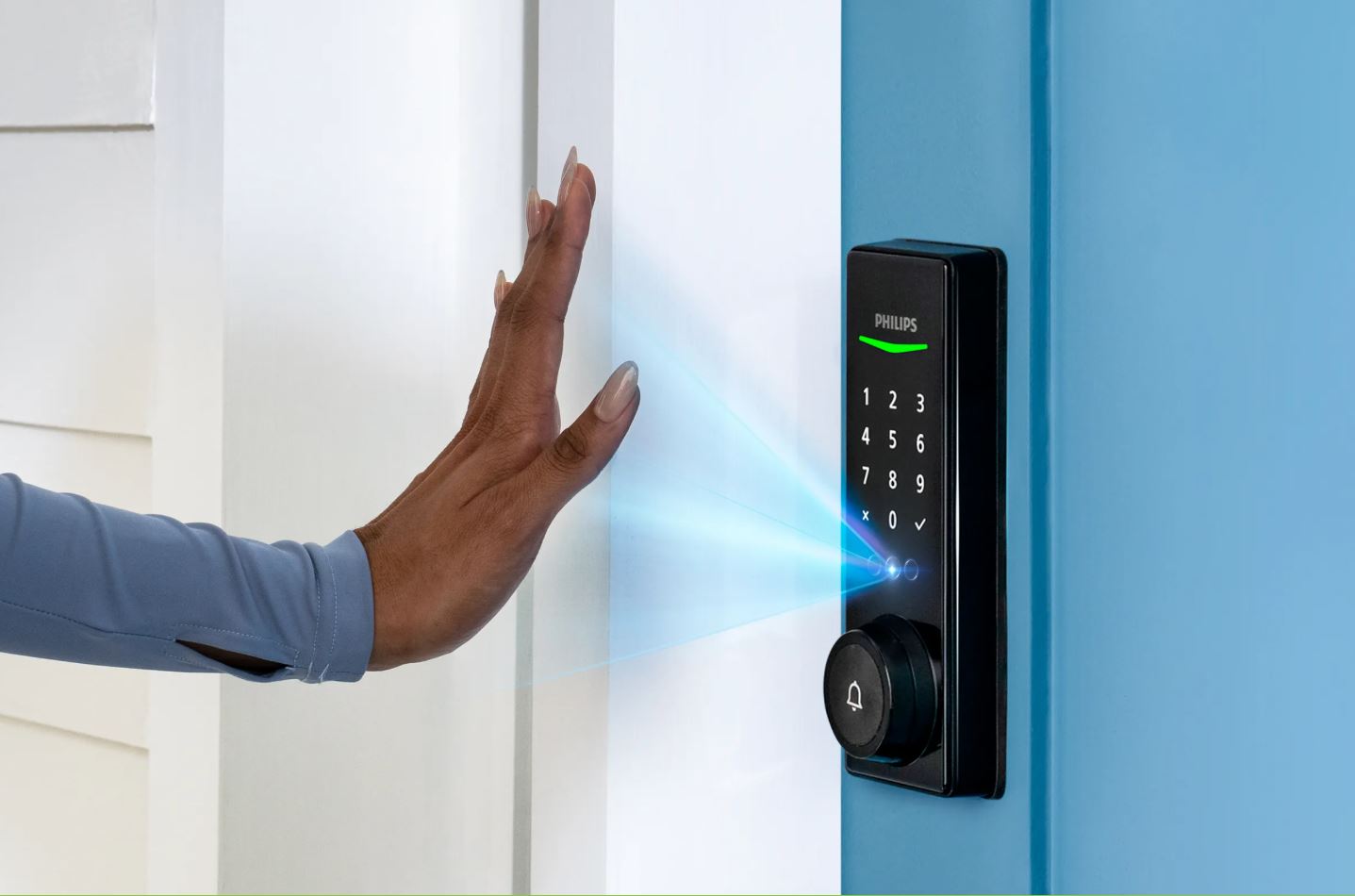 Δυνατότητα ανοίγματος θυρών (πόρτες εισόδου) με δαχτυλικό αποτύπωμα η κάρτες.