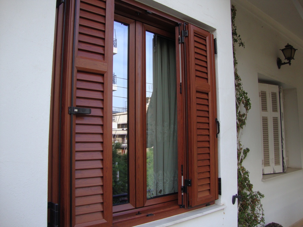 περσίδες αλουμινίου για γαλλικά παντζούρια - κρινάκι